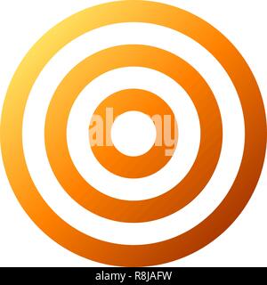Segno di destinazione - arancione trasparente di gradiente, isolato - illustrazione vettoriale Illustrazione Vettoriale