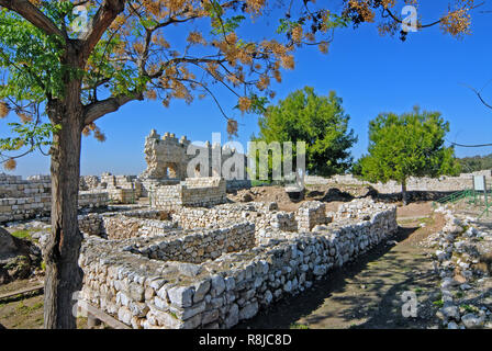 Vecchia Fortezza, Tel Afek, Israele Foto Stock