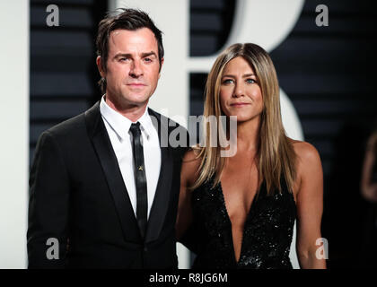 BEVERLY HILLS, Los Angeles, CA, Stati Uniti d'America - 26 febbraio: Justin Theroux, Jennifer Aniston arriva a 2017 Vanity Fair Oscar Party a Wallis Annenberg Center for the Performing Arts nel febbraio 26, 2017 a Beverly Hills Los Angeles, California, Stati Uniti. (Foto di Xavier COLLIN/Image Press Agency) Foto Stock