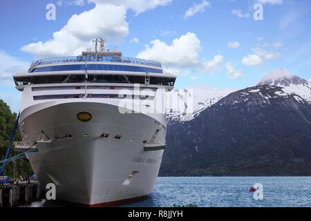 Coral Princess in Skagway Alaska Foto Stock