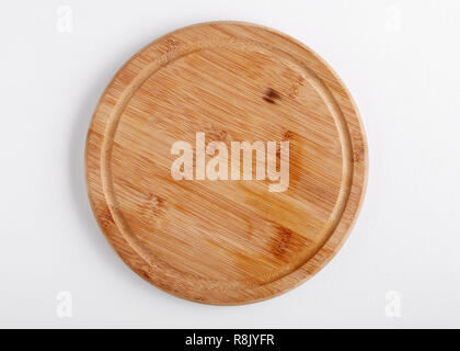 Tavola di legno isolare su whitebackground Foto Stock