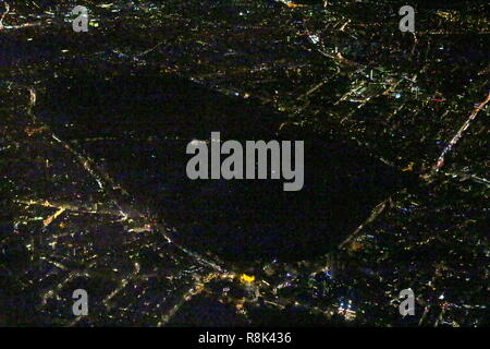 Antenna di Hyde Park di notte, Londra Foto Stock