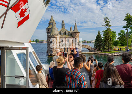 Stati Uniti, nello stato di New York, le mille isole Arcipelago sul fiume San Lorenzo, Boldt castello sull isola di cuore Foto Stock