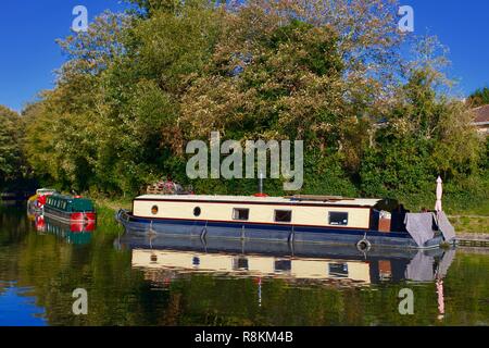 Barca stretta, Kennet & Avon Canal, bagno,Somerset, Inghilterra Foto Stock