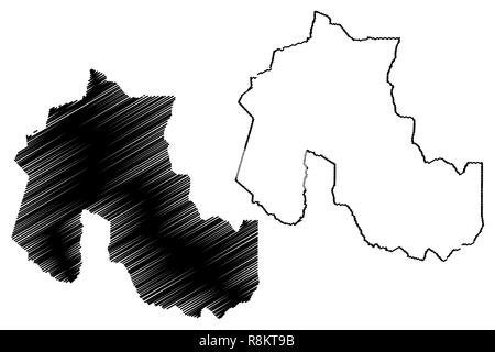 Jujuy (regione di Argentina, Repubblica argentina, Province dell'Argentina) mappa illustrazione vettoriale, scribble schizzo Jujuy MAPPA DELLA PROVINCIA Illustrazione Vettoriale