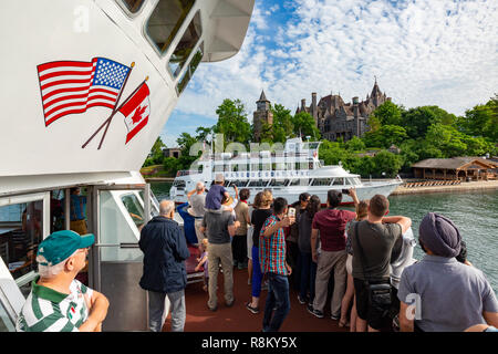 Stati Uniti, nello stato di New York, le mille isole Arcipelago sul fiume San Lorenzo, Boldt castello sull isola di cuore Foto Stock