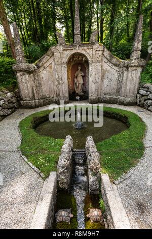 Austria, Sazburg, il Castello di Hellbrunn e Trick Fountains Foto Stock