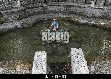 Austria, Sazburg, il Castello di Hellbrunn e Trick Fountains Foto Stock