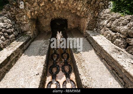 Austria, Sazburg, il Castello di Hellbrunn e Trick Fountains Foto Stock