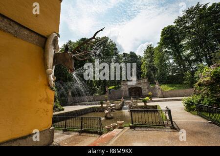 Austria, Sazburg, il Castello di Hellbrunn e Trick Fountains Foto Stock