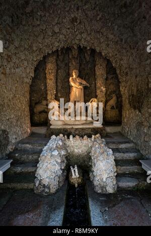 Austria, Sazburg, il Castello di Hellbrunn e Trick Fountains Foto Stock