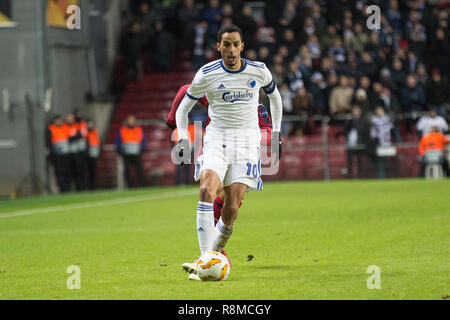 Danimarca Copenhagen - Dicembre xiii 2018. Carlos Zeca (10) di FC Copenhagen visto durante la gara di Europa League tra FC Copenhagen e FC Girondins de Bordeaux a Telia Parken. (Photo credit: Gonzales foto - Thomas RASMUSSEN). Foto Stock