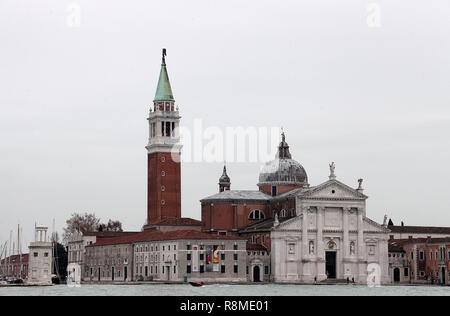 San Giorgio Maggiore isola in inverno Foto Stock