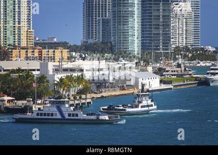 Traghetti in Biscayne Bay Foto Stock