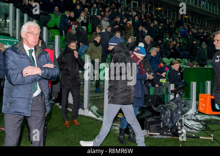 Groningen, Paesi Bassi. 16 dic 2018.FC Groningen - FC Emmen, Hitachi stadium, stagione 2018 / 2019, olandese Eredivisie, FC Groningen trainer/coach Danny Buijs deluso dopo la partita FC Groningen - FC Emmen Credito: Pro scatti/Alamy Live News Credito: Pro scatti/Alamy Live News Credito: Pro scatti/Alamy Live News Foto Stock