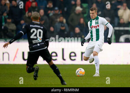 Groningen, Paesi Bassi. 16 dic 2018. French Ligue 2, FC Groningen player Samir Memisevic durante la partita FC Groningen - FC Emmen. Credito: Pro scatti/Alamy Live News Credito: Pro scatti/Alamy Live News Foto Stock