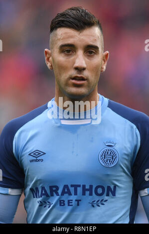 SEVILLA, 16-12-2018. Primera Division campionato spagnolo. LaLiga. Estadio Ramon Sanchez-Pizjuan. Borja Garcia (Girona) durante il gioco Sevilla FC - Girona. Foto Stock