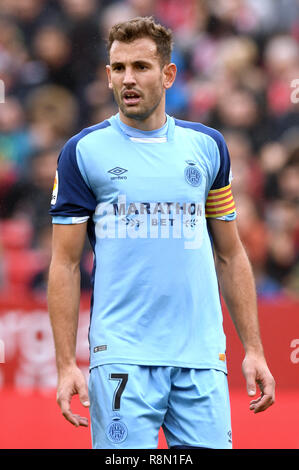 SEVILLA, 16-12-2018. Primera Division campionato spagnolo. LaLiga. Estadio Ramon Sanchez-Pizjuan. Cristhian Stuani (Girona) durante il gioco Sevilla FC - Girona. Foto Stock