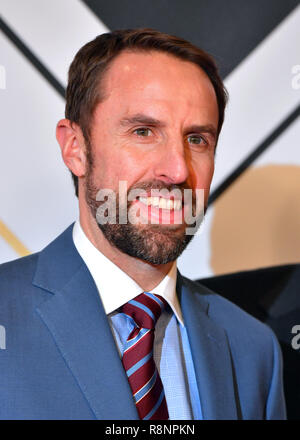 Gareth Southgate durante il tappeto rosso arrivi per la BBC Sports personalità dell'anno 2018 presso la Vox a Resorts World Birmingham. Foto Stock