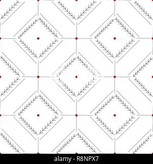 Disegnata a mano astratto modello senza giunture. Geometrica sfondo minimalista in stile scandinavo. Elegante texture di superficie per i disegni, tessili, wrappi Illustrazione Vettoriale