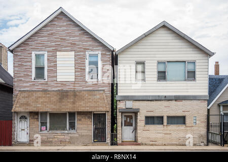 Edifici residenziali nel quartiere di Bridgeport Foto Stock