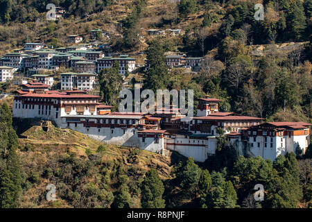 Trongsa Dzong, Trongsa, Bhutan Foto Stock