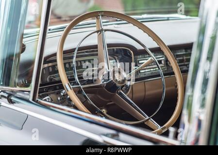 Stati Uniti, New England, Massachusetts, Beverly, auto d'epoca, 1950-ser, Cadillac, interno Foto Stock