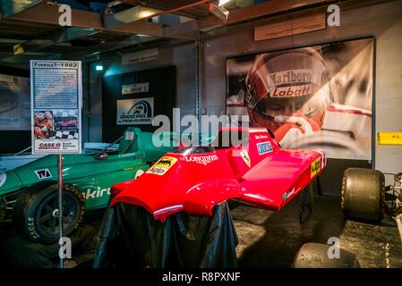 Canada Quebec, Regione Lanaudiere, Berthierville, museo Gilles Villeneuve, dedicato alla leggendaria auto racer Gilles Villeneuve e suo fratello Jacques, vetture da corsa Foto Stock