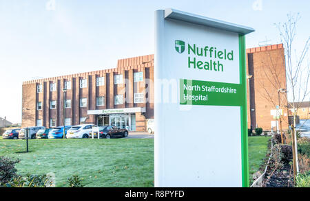 Il Nuffield Health ospedale privato di Newcastle-under-Lyme in Staffordshire Foto Stock