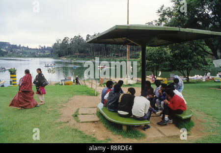 Ootacamund Lago, Ooty, Tamil Nadu, India Foto Stock