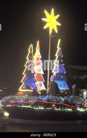 Baguio City dic. 2018, celebrando il Blousum di luce durante la notte mostrano che scollegherà l'ultima settimana della stagione estiva un festival annuale Foto Stock
