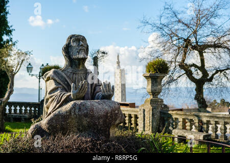 Braga, Portogallo - 18 Marzo 2018: Santuario di Nostra Signora di Sameiro (o Santuario di Sameiro o Immacolata Concezione di Monte Sameiro) è un san mariano Foto Stock