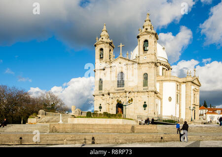 Braga, Portogallo - 18 Marzo 2018: Santuario di Nostra Signora di Sameiro (o Santuario di Sameiro o Immacolata Concezione di Monte Sameiro) è un san mariano Foto Stock