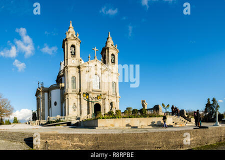 Braga, Portogallo - 18 Marzo 2018: Santuario di Nostra Signora di Sameiro (o Santuario di Sameiro o Immacolata Concezione di Monte Sameiro) è un san mariano Foto Stock