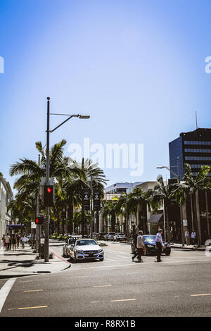 Rodeo boulevard di beverly hills california Foto Stock