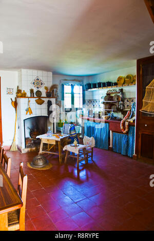 Barraca, tipica casa di Albufera di Valencia parco naturale. Valencia. Comunidad Valenciana. Spagna. Foto Stock