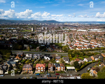 Vedute aeree di Belfast, Irlanda del Nord Foto Stock