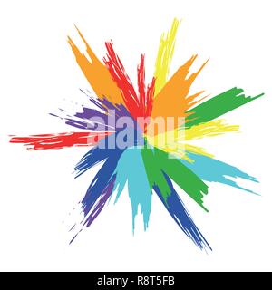 Stella colorata nei colori dell'arcobaleno illustrazione vettoriale EPS10 Illustrazione Vettoriale