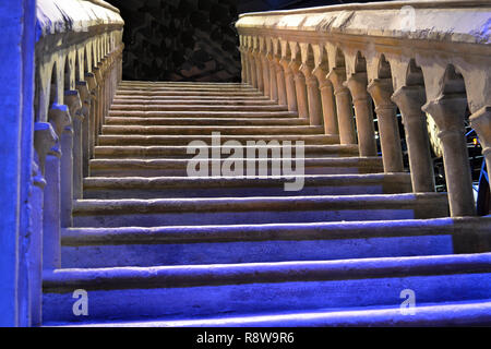 La scala mobile a Hogwarts - Harry Potter Studios a Leavesden, London, Regno Unito Foto Stock