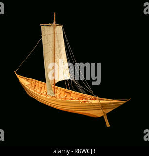 Modello di un mediterraneo antico smack Foto Stock