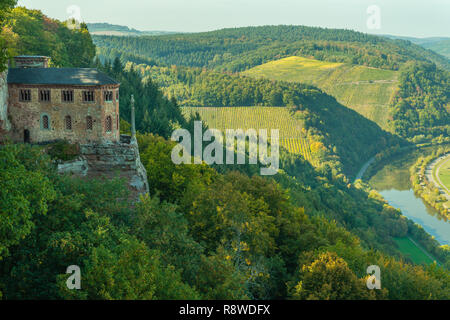 Historic Klause, cappella del Medioevo, ex sito di culto, Kastel-Staadt, Trier-Saarburg, Rhineland-Palantine, Germania, Europa Foto Stock