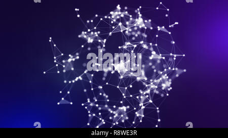 Blu e viola network Foto Stock