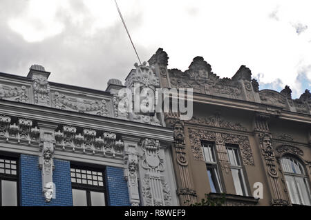 Art Nouveau Distretto, Riga, Lettonia Foto Stock