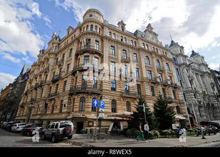 Art Nouveau Distretto, Riga, Lettonia Foto Stock