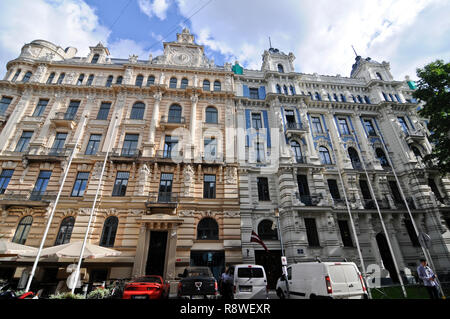 Art Nouveau Distretto, Riga, Lettonia Foto Stock