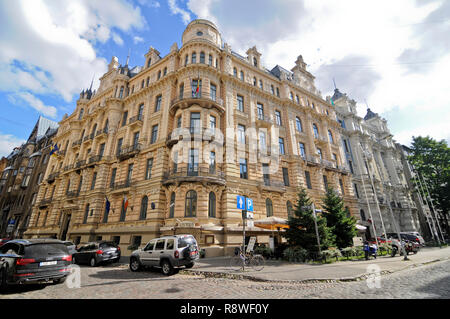 Art Nouveau Distretto, Riga, Lettonia Foto Stock