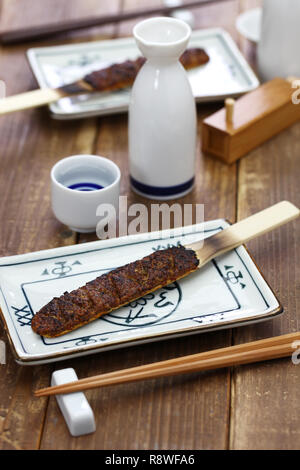 Soba miso, bruciato(miso pasta di soia) con arrosti di semi di grano saraceno, il cibo giapponese Foto Stock