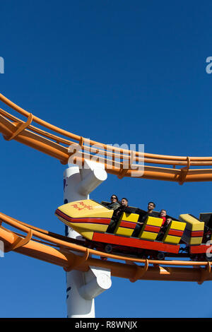 Rolller Coaster, Pacific Park, Santa Monica, California, Stati Uniti d'America Foto Stock