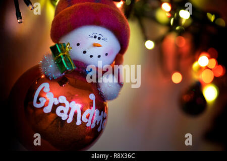 Addobbi natale closeup. Foto Stock