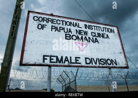 Papua Nuova Guinea, Golfo di Papua, Capitale Nazionale di Port Moresby, città di Bomana carcere femminile scheda di divisione Foto Stock